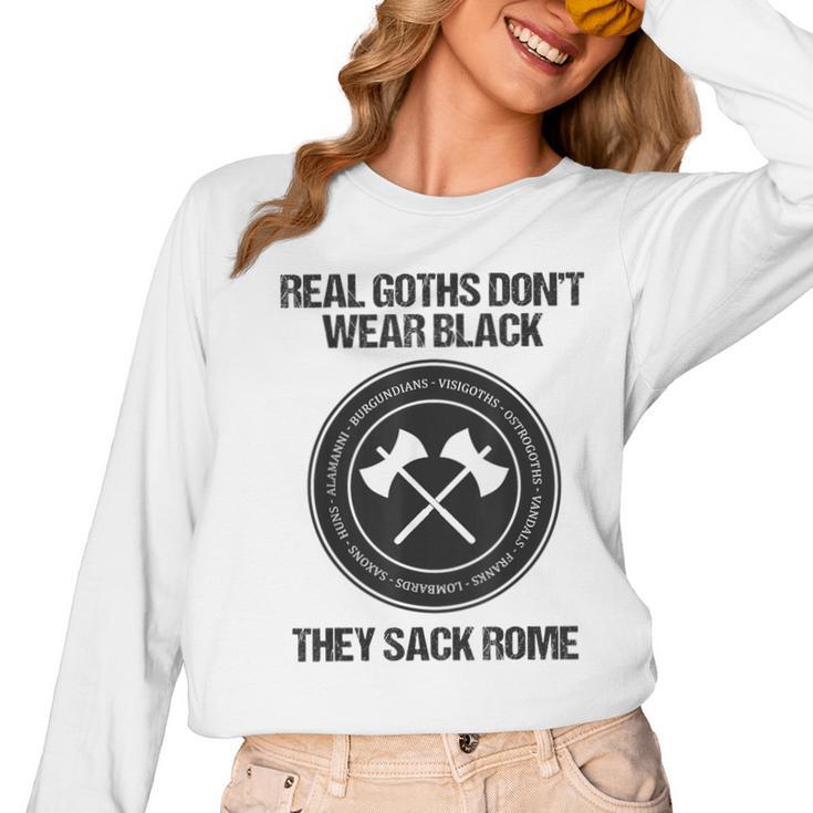 Real Goths Sack Rome History Teacher Women Long Sleeve T-Shirt