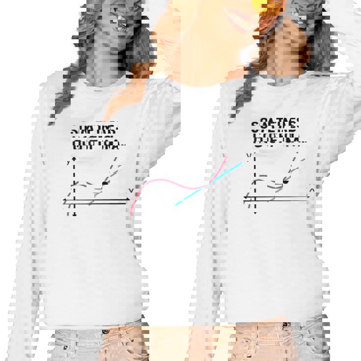 Sometimes I Go Off On a Tangent Math Teacher T Shirts Men Women Girls Kids Women Long Sleeve T-Shirt