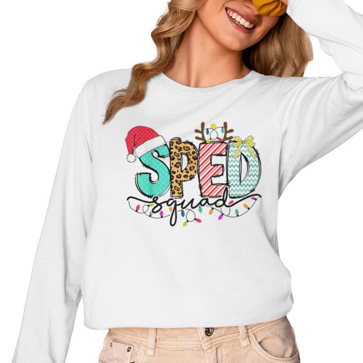 SPED Squad Special Education Teacher Autism Christmas Women Women Long Sleeve T-Shirt