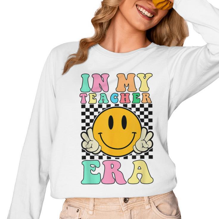 In My Teacher Era Retro Back To School Teacher Student Women Long Sleeve T-Shirt