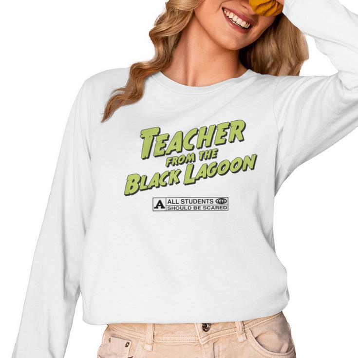 Teacher Halloween Tshirt Teacher From The Lagoon Men Women Women Long Sleeve T-Shirt