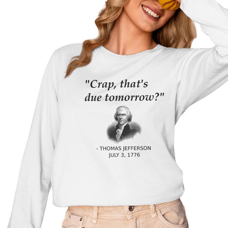 Thomas Jefferson USA History Teacher Student Women Long Sleeve T-Shirt
