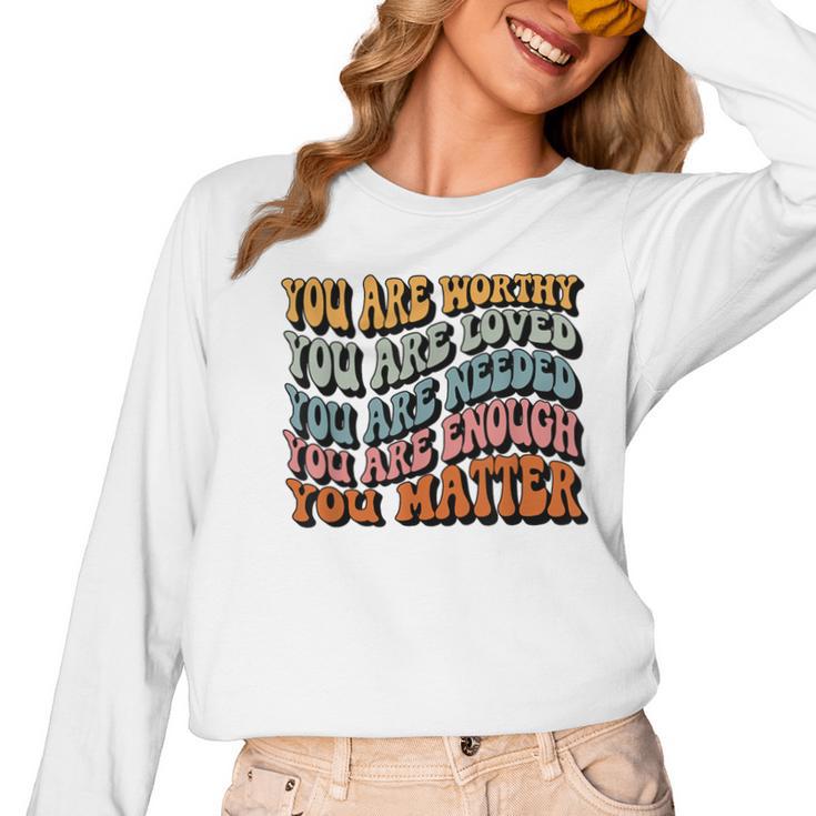 Unity Day Tee Orange Women Teacher You Matter Orange Be Kind Women Long Sleeve T-Shirt