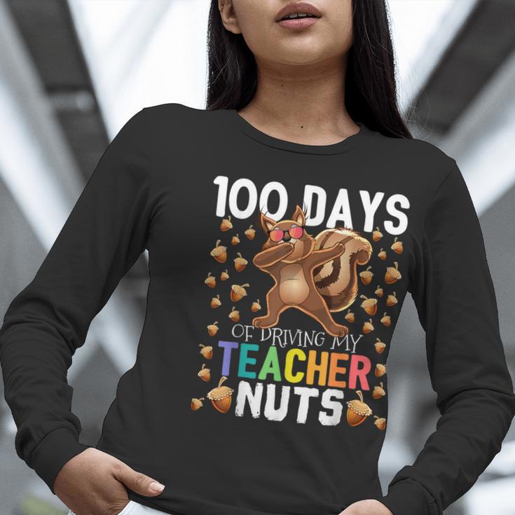 100 Days Of Driving My Teacher Nuts Dabbing Squirrel School Women Long Sleeve T-Shirt, funny gift 100 Days Of Driving My Teacher Nuts Dabbing Squirrel School Women Long Sleeve T-Shirt, funny gift