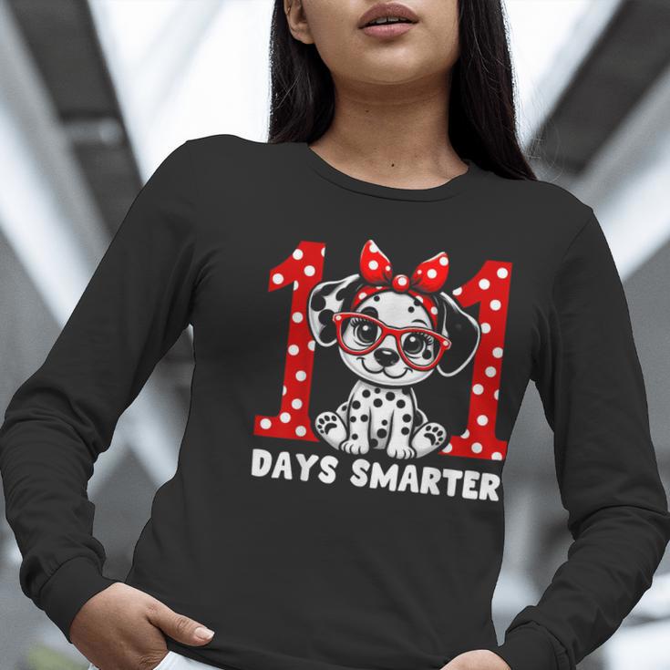 100 Days Smarter 101st Day School Dalmatian Dog Teacher Kids Women Long Sleeve T-Shirt, funny gift 100 Days Smarter 101st Day School Dalmatian Dog Teacher Kids Women Long Sleeve T-Shirt, funny gift