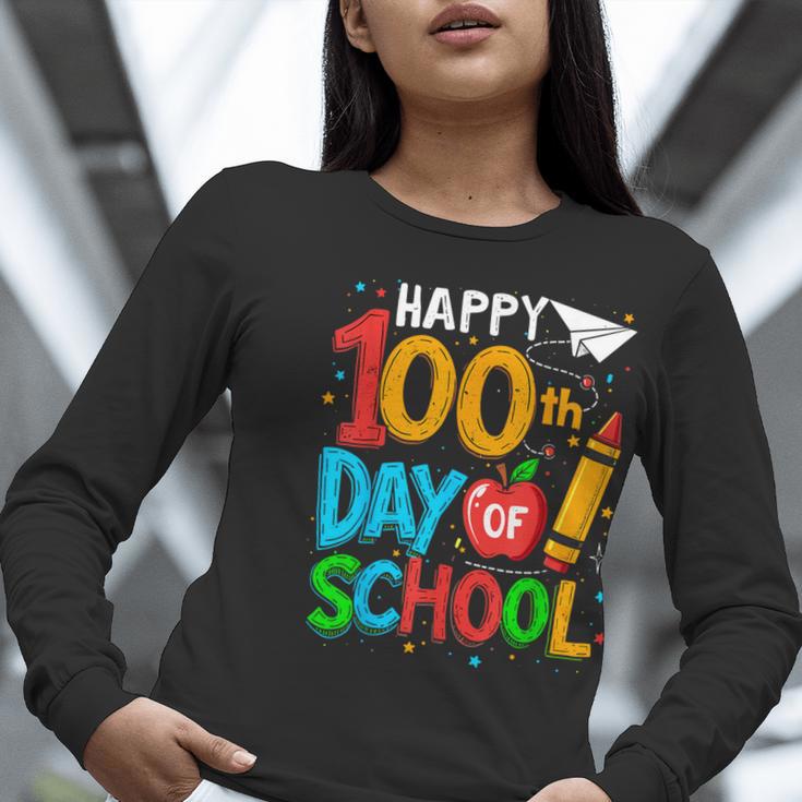 100th Day Of School Teachers Kids Happy 100 Days Women Long Sleeve T-Shirt, funny gift 100th Day Of School Teachers Kids Happy 100 Days Women Long Sleeve T-Shirt, funny gift
