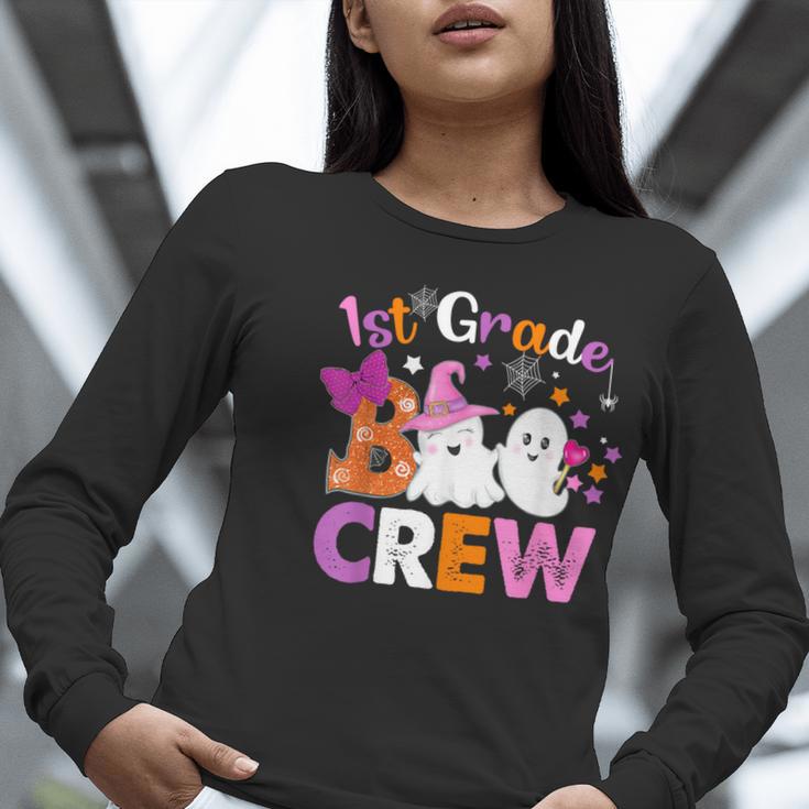 1st Grade Boo Crew First Grade Halloween Costume Teacher Kid Women Long Sleeve T-Shirt, First Grade Teacher Shirts, funny gift