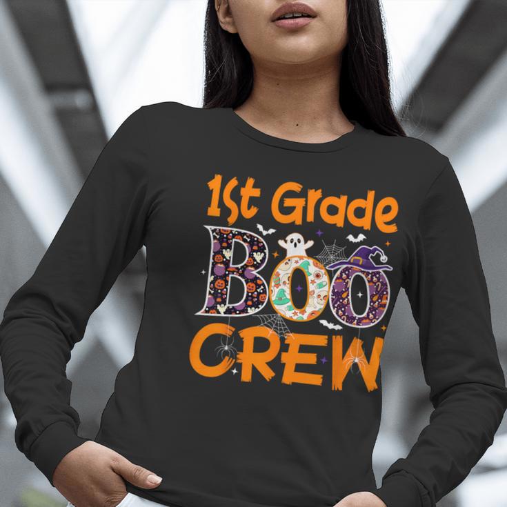 1st Grade Boo Crew First Grade Halloween Teacher Women Long Sleeve T-Shirt, First Grade Teacher Shirts, funny gift 1st Grade Boo Crew First Grade Halloween Teacher Women Long Sleeve T-Shirt, First Grade Teacher Shirts, funny gift