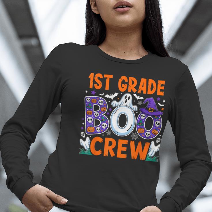 1st Grade Boo Crew First Grade Teacher Kids Happy Halloween Women Long Sleeve T-Shirt, First Grade Teacher Shirts, funny gift