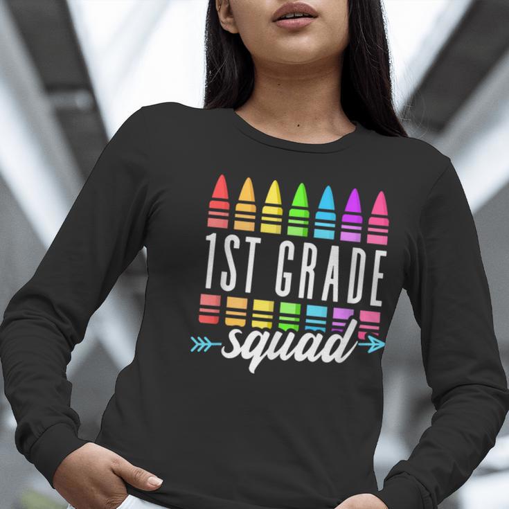 1st Grade Squad Back To School First Grade Teacher Boy Girl Women Long Sleeve T-Shirt, First Grade Teacher Shirts, funny gift