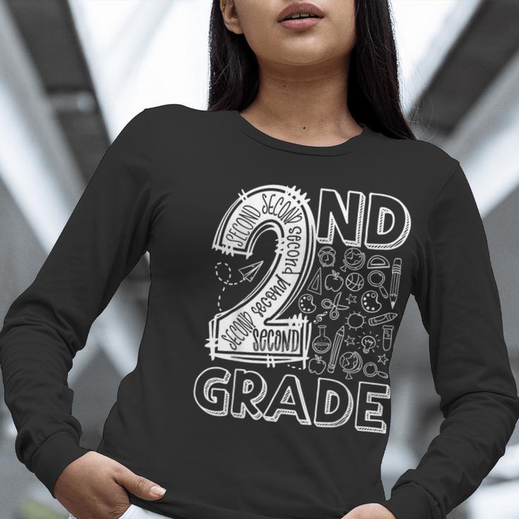 2nd Grade Typography Team 2nd Grade Teacher Back To School Women Long Sleeve T-Shirt, 2nd Grade Teacher Shirts, funny gift 2nd Grade Typography Team 2nd Grade Teacher Back To School Women Long Sleeve T-Shirt, 2nd Grade Teacher Shirts, funny gift