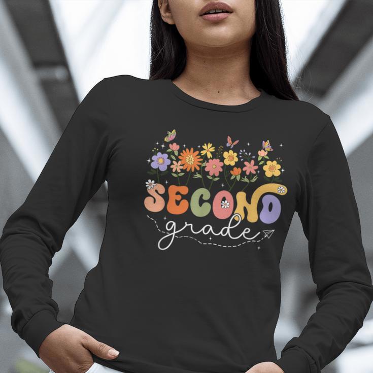 2nd Second Grade Teacher Wildflower Back To School Floral Women Long Sleeve T-Shirt, 2nd Grade Teacher Shirts, funny gift 2nd Second Grade Teacher Wildflower Back To School Floral Women Long Sleeve T-Shirt, 2nd Grade Teacher Shirts, funny gift