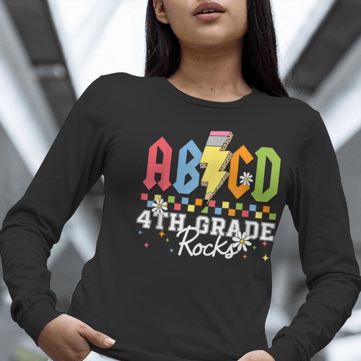 4th Grade Rocks ABCD Back To School Rock Teachers Women Long Sleeve T-Shirt, funny gift 4th Grade Rocks ABCD Back To School Rock Teachers Women Long Sleeve T-Shirt, funny gift