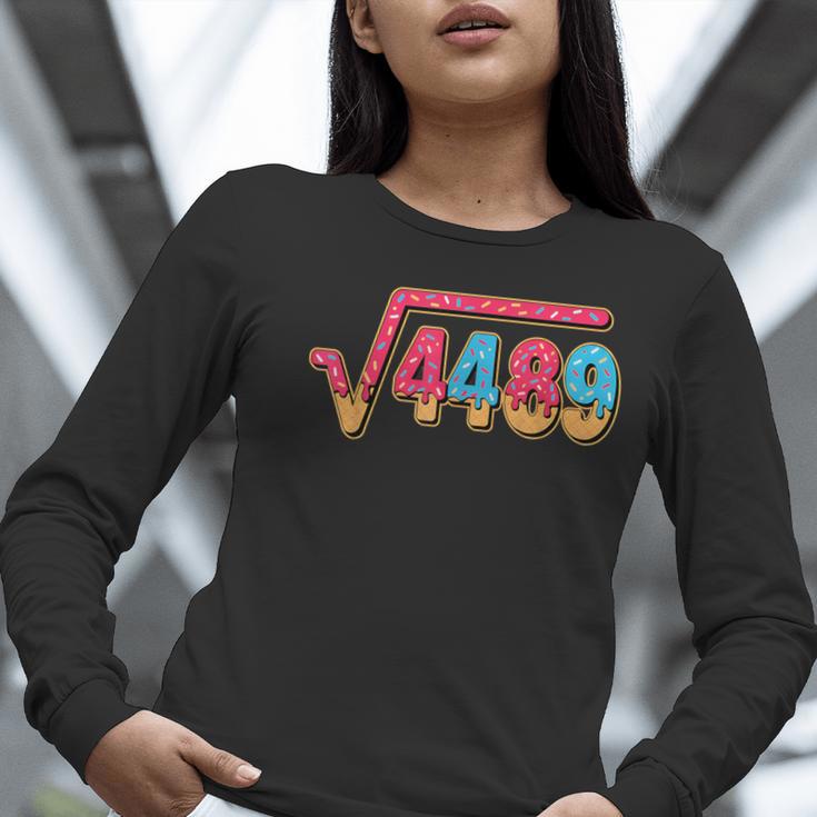 67 Ice Cream Drip Meme Math Teacher School Square Root 4489 Women Long Sleeve T-Shirt, funny gift