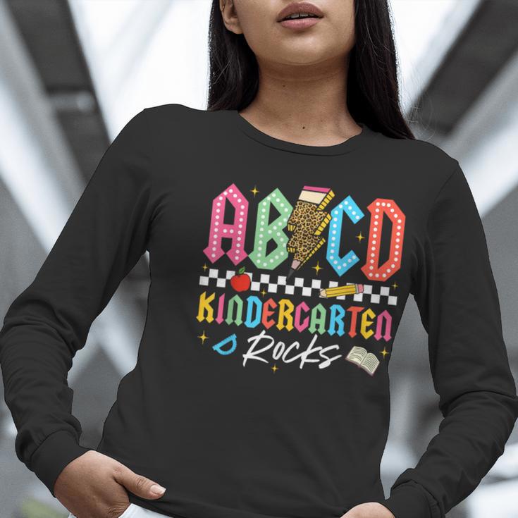 ABCD Kindergarten Rocks Pencil Lightning Teachers Rock Boys Women Long Sleeve T-Shirt, funny gift ABCD Kindergarten Rocks Pencil Lightning Teachers Rock Boys Women Long Sleeve T-Shirt, funny gift