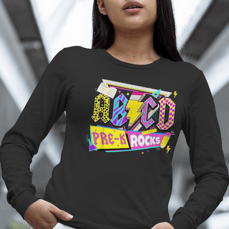 ABCD Pre-K Rocks Back To School PreK Kindergarten Teacher Women Long Sleeve T-Shirt, funny gift ABCD Pre-K Rocks Back To School PreK Kindergarten Teacher Women Long Sleeve T-Shirt, funny gift