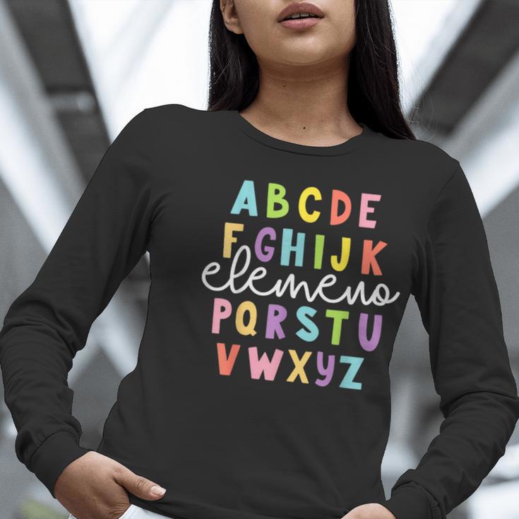 Alphabet ABC Elemeno Teacher Student Back To School Women Long Sleeve T-Shirt, funny gift Alphabet ABC Elemeno Teacher Student Back To School Women Long Sleeve T-Shirt, funny gift