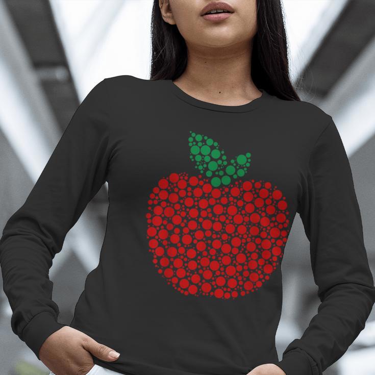 Apple Dot Pattern Art Teacher Appreciation Men Women Humor Women Long Sleeve T-Shirt, funny gift Apple Dot Pattern Art Teacher Appreciation Men Women Humor Women Long Sleeve T-Shirt, funny gift