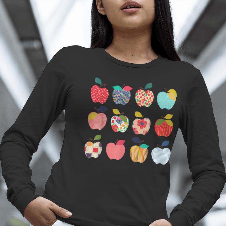 Art Apples Back To School For Teacher Student Women Long Sleeve T-Shirt, funny gift Art Apples Back To School For Teacher Student Women Long Sleeve T-Shirt, funny gift