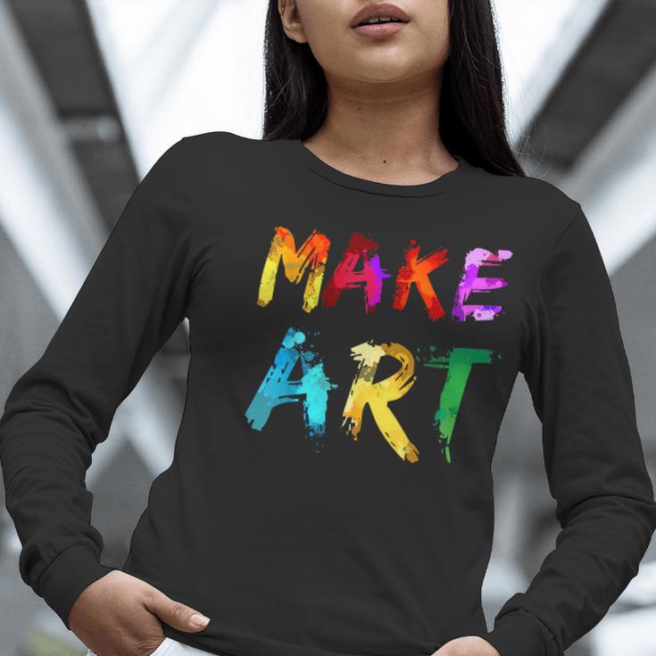 Make Art Painter Artist Teacher Artsy Men Women Kids Women Long Sleeve T-Shirt, funny gift Make Art Painter Artist Teacher Artsy Men Women Kids Women Long Sleeve T-Shirt, funny gift