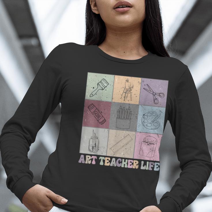 Art Teacher Life Retro Groovy Teaching Future Artists Women Long Sleeve T-Shirt, Future Teacher Shirts, Groovy Teacher Shirts, funny gift Art Teacher Life Retro Groovy Teaching Future Artists Women Long Sleeve T-Shirt, Future Teacher Shirts, Groovy Teacher Shirts, funny gift