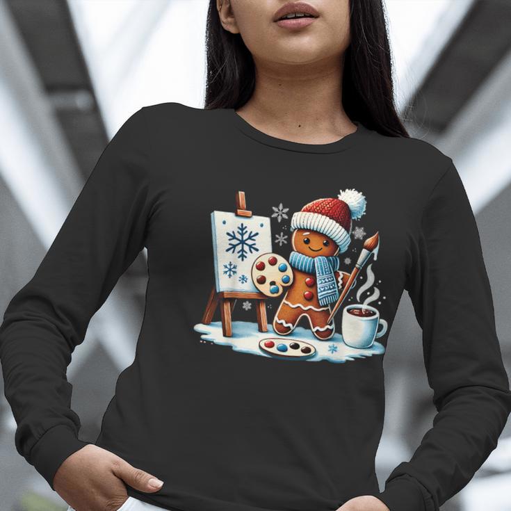 Artist Gingerbread Painter Art Teacher Student Christmas Women Long Sleeve T-Shirt, funny gift Artist Gingerbread Painter Art Teacher Student Christmas Women Long Sleeve T-Shirt, funny gift