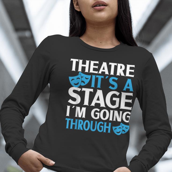 Theater Teacher Drama Teacher Theater Nerd Actor Men Women Kids Women Long Sleeve T-Shirt, funny gift