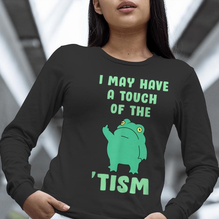 Autism Awareness Neurodiversity Teacher Frog I May Have A Touch Of The Tism Neurodivergent Small Women Long Sleeve T-Shirt, funny gift Autism Awareness Neurodiversity Teacher Frog I May Have A Touch Of The Tism Neurodivergent Small Women Long Sleeve T-Shirt, funny gift
