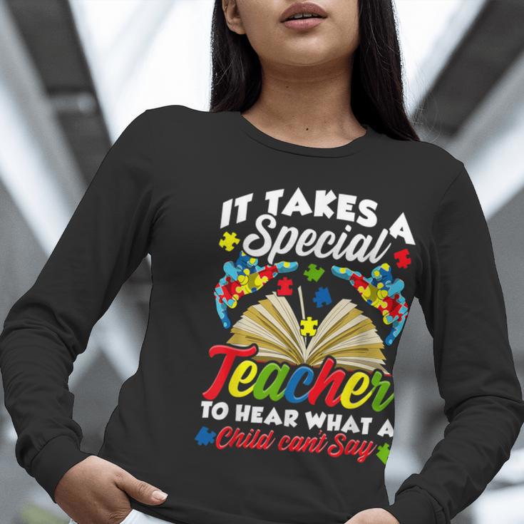 Autism Awareness Teacher Shirts It Takes A Special Teacher Women Long Sleeve T-Shirt, funny gift Autism Awareness Teacher Shirts It Takes A Special Teacher Women Long Sleeve T-Shirt, funny gift