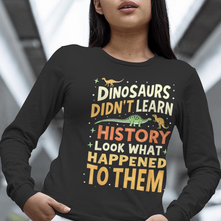 Back To School Dinosaur Social Studies Teacher Student Women Long Sleeve T-Shirt, funny gift Back To School Dinosaur Social Studies Teacher Student Women Long Sleeve T-Shirt, funny gift