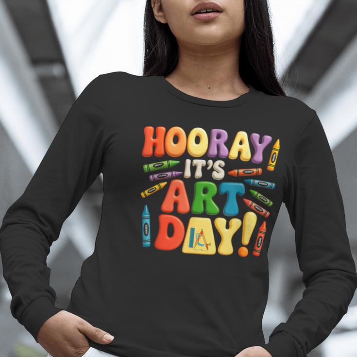 Back To School Hooray It's Art Day Art Teacher Artist Women Long Sleeve T-Shirt, funny gift Back To School Hooray It's Art Day Art Teacher Artist Women Long Sleeve T-Shirt, funny gift