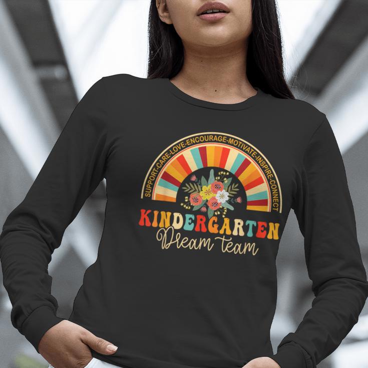 Back To School Kindergarten Dream Team Teacher Love Floral Women Long Sleeve T-Shirt, funny gift Back To School Kindergarten Dream Team Teacher Love Floral Women Long Sleeve T-Shirt, funny gift