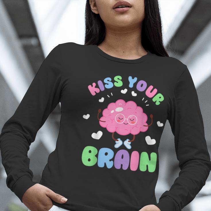 Back To School Kiss Your Brain Cute Teacher Appreciation Women Long Sleeve T-Shirt, funny gift Back To School Kiss Your Brain Cute Teacher Appreciation Women Long Sleeve T-Shirt, funny gift