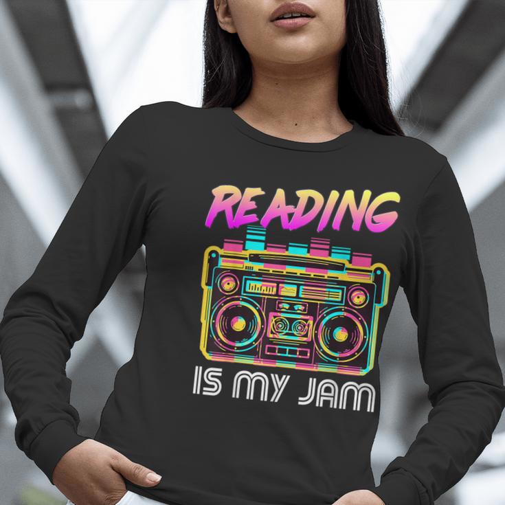 Back To School Retro Reading Is My Jam 80s Teacher Boombox Women Long Sleeve T-Shirt, funny gift Back To School Retro Reading Is My Jam 80s Teacher Boombox Women Long Sleeve T-Shirt, funny gift