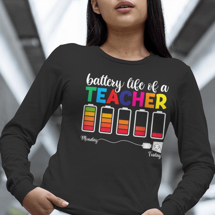 Battery Life Of a Teacher Shirt Thanksgiving Teacher Women Long Sleeve T-Shirt, funny gift Battery Life Of a Teacher Shirt Thanksgiving Teacher Women Long Sleeve T-Shirt, funny gift