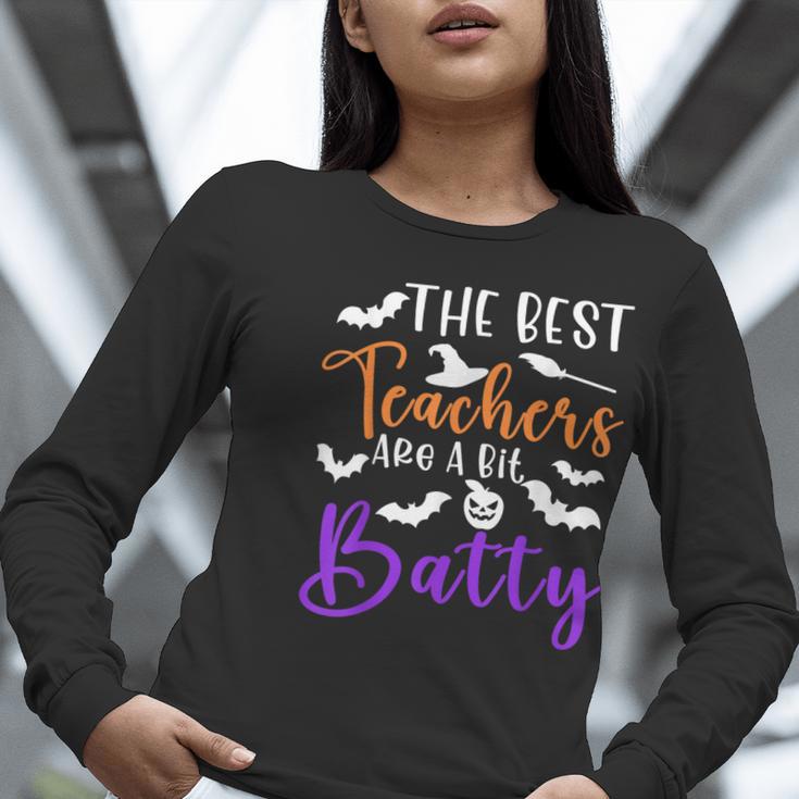 The Best Teachers Are A Bit Batty Teacher Bat Halloween Women Long Sleeve T-Shirt, funny gift The Best Teachers Are A Bit Batty Teacher Bat Halloween Women Long Sleeve T-Shirt, funny gift