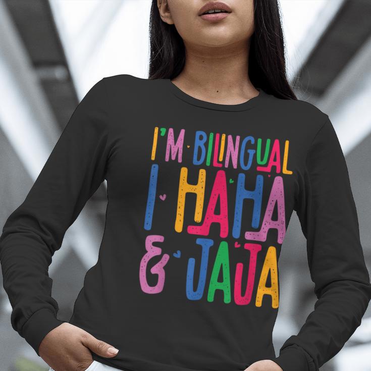 I Am Bilingual I Haha And Jaja Latina Latino Spanish Teacher Women Long Sleeve T-Shirt, funny gift I Am Bilingual I Haha And Jaja Latina Latino Spanish Teacher Women Long Sleeve T-Shirt, funny gift