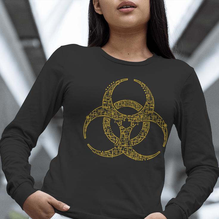 Bioengineering Biology Teacher Toxic Symbol Biohazard For Men Women Girls Kids Women Long Sleeve T-Shirt, funny gift