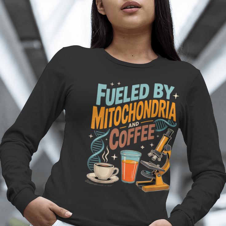 Biology Teacher Science Fueled By Mitochondria Coffee Women Long Sleeve T-Shirt, Science Teacher Shirts, funny gift Biology Teacher Science Fueled By Mitochondria Coffee Women Long Sleeve T-Shirt, Science Teacher Shirts, funny gift