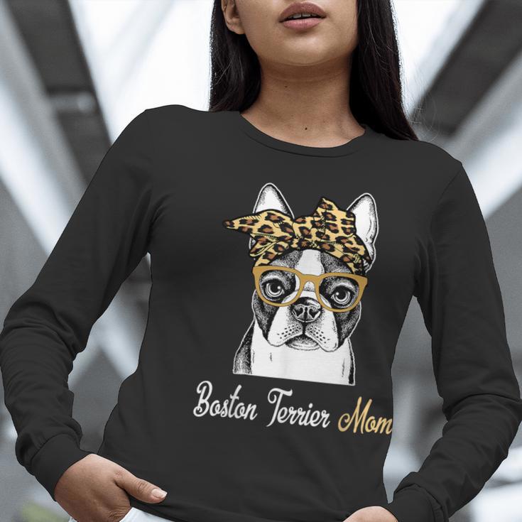 Birthday And Mother's Day -Boston Terrier Mom Women Long Sleeve T-Shirt, funny gift