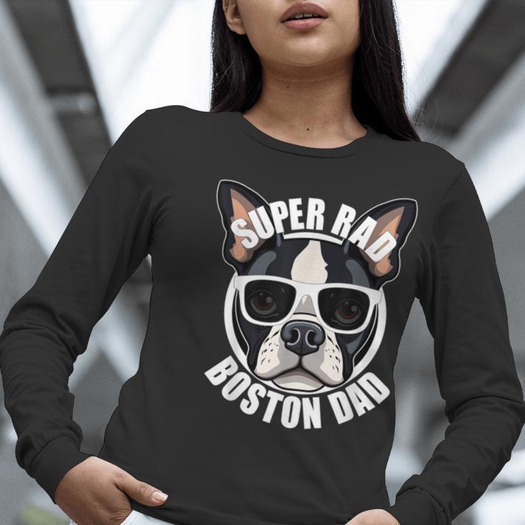 Boston Terrier Dad Father’s Day Dog Dad Men’s Women Long Sleeve T-Shirt, Boston Terrier Dad Shirts, funny gift