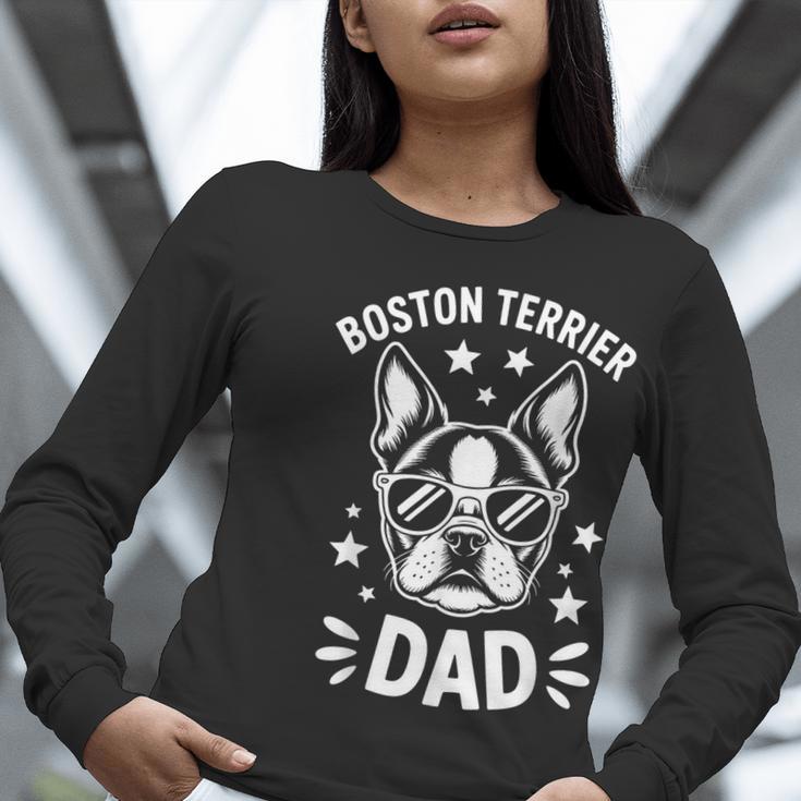 Boston Terrier Dad Boston Terrier Women Long Sleeve T-Shirt, Boston Terrier Dad Shirts, funny gift