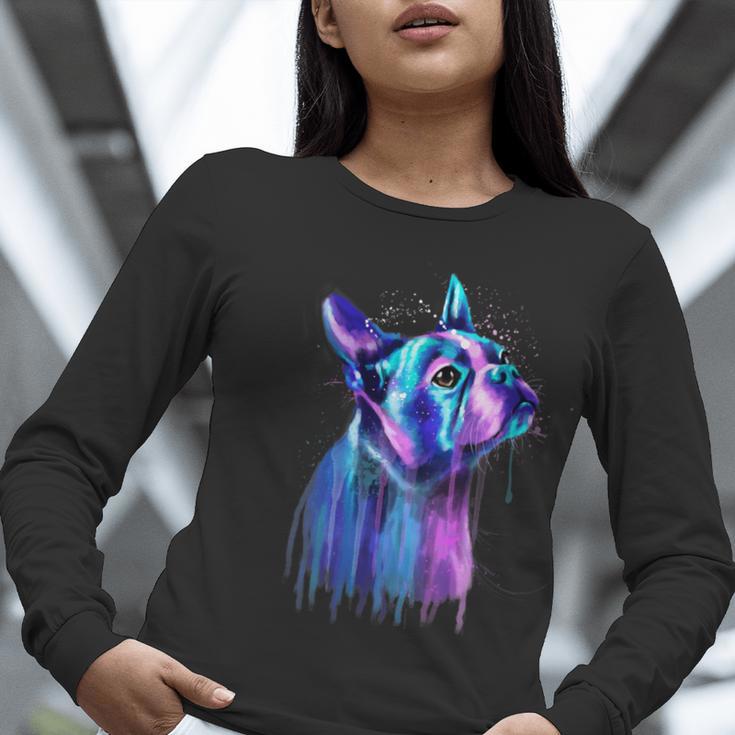 Boston Terrier Dog For a Boston Terrier Mom Women Long Sleeve T-Shirt, Boston Terrier Mom Shirts, funny gift