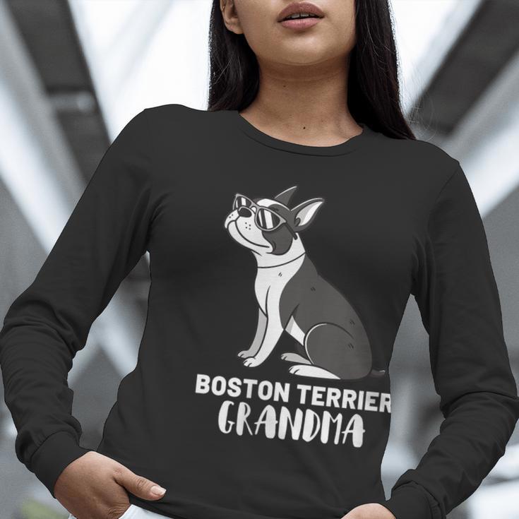 Boston Terrier Dog Owner Grandma Women Long Sleeve T-Shirt, funny gift