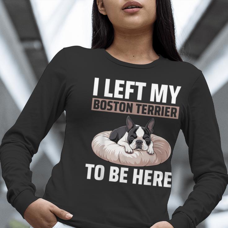 Boston Terrier Dog Women Long Sleeve T-Shirt, funny gift