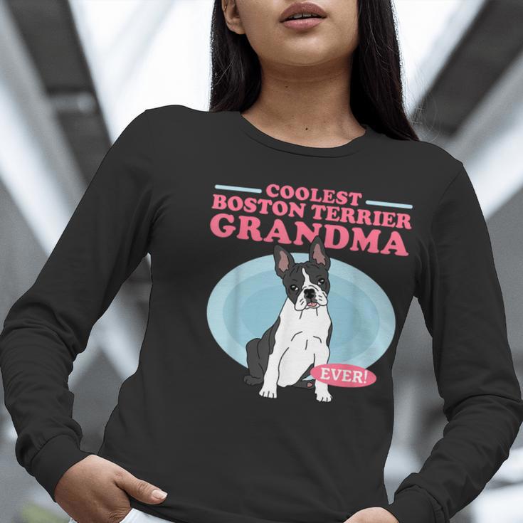 Boston Terrier Grandma Bostie Dog Owner Boston Terrier Men Women Women Long Sleeve T-Shirt, funny gift