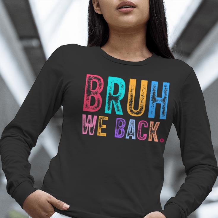 Bruh We Back Teachers Retro Back To School Boys Girls Kids Women Long Sleeve T-Shirt, funny gift Bruh We Back Teachers Retro Back To School Boys Girls Kids Women Long Sleeve T-Shirt, funny gift