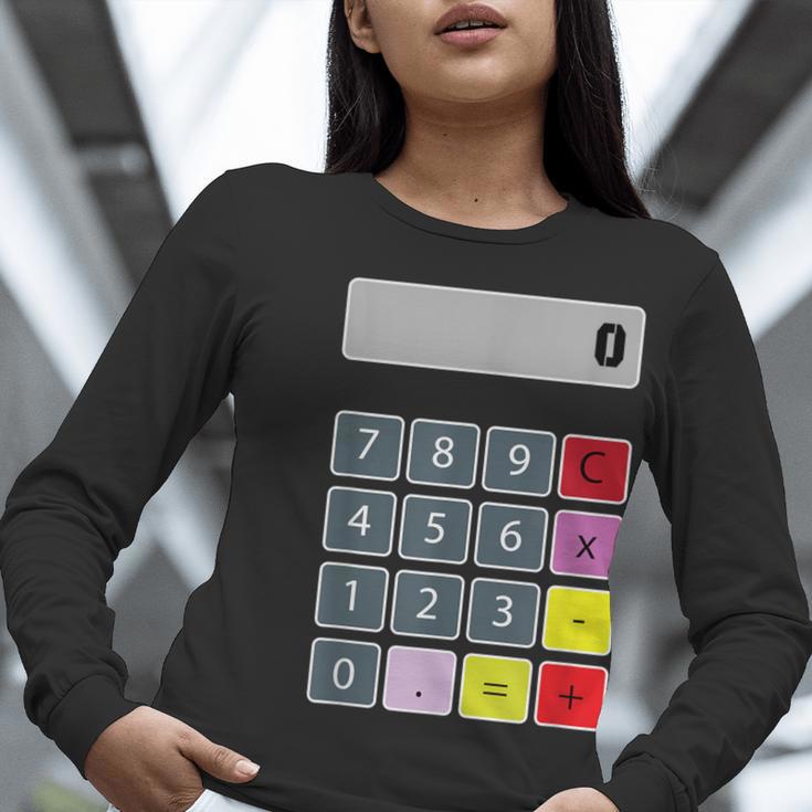 Calculator Math Teacher Halloween Costumes Women Men Adults Women Long Sleeve T-Shirt, funny gift