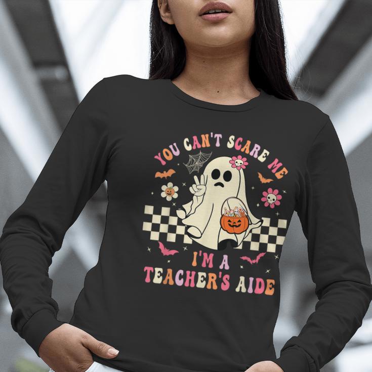 You Can't Scare Me I'm A School Teacher's Aide Halloween Women Long Sleeve T-Shirt, funny gift You Can't Scare Me I'm A School Teacher's Aide Halloween Women Long Sleeve T-Shirt, funny gift