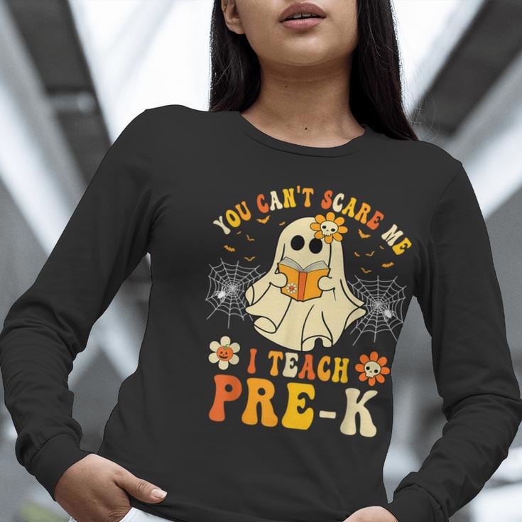 You Can't Scare Me I Teach Pre-K Halloween Teacher Ghost Women Long Sleeve T-Shirt, funny gift You Can't Scare Me I Teach Pre-K Halloween Teacher Ghost Women Long Sleeve T-Shirt, funny gift